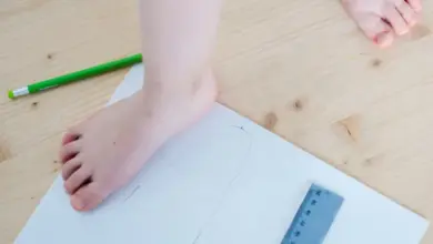 Dětská noha na papíru pro měření velikosti do školních bot.